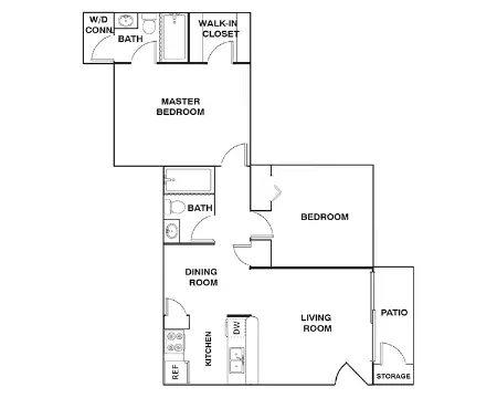 The Victorian Apartments Dallas floor plan 3