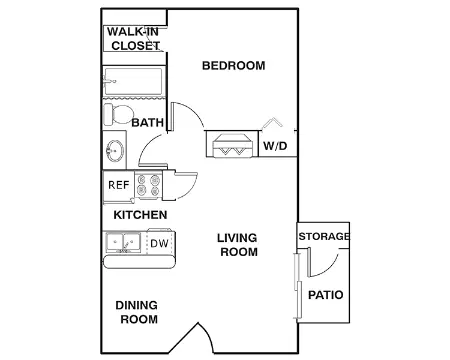 The Victorian Apartments Dallas floor plan 3