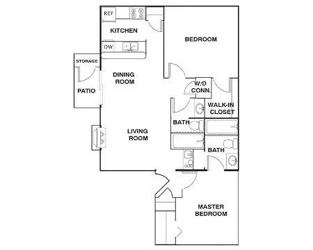 The Victorian Apartments Dallas floor plan 4