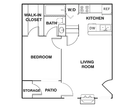 The Victorian Apartments Dallas floor plan 4