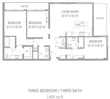 The Village Dakota Dallas Apartment Floor Plan 10