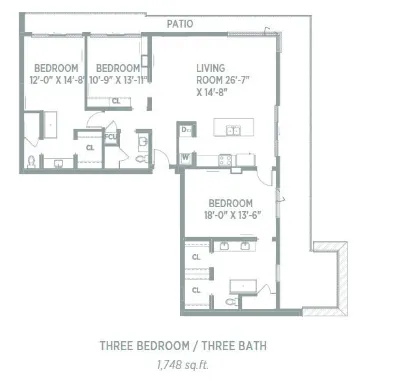 The Village Dakota Dallas Apartment Floor Plan 11