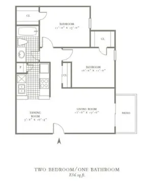 The Village Dakota Dallas Apartment Floor Plan 4