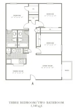 The Village Dakota Dallas Apartment Floor Plan 7