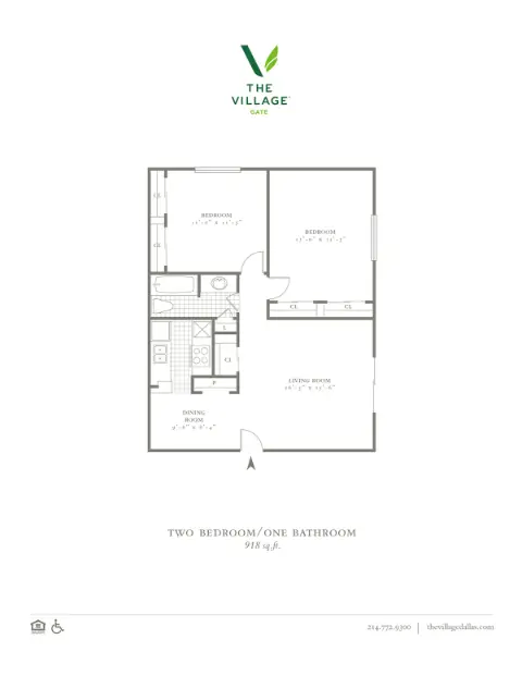 The Village Dallas floor plan 1