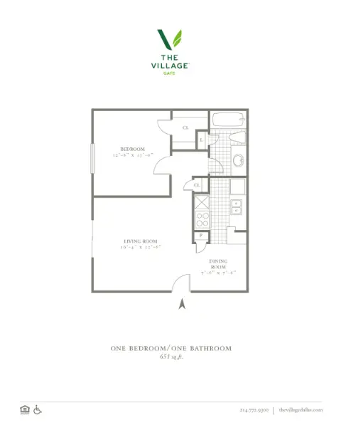 The Village Dallas floor plan 1