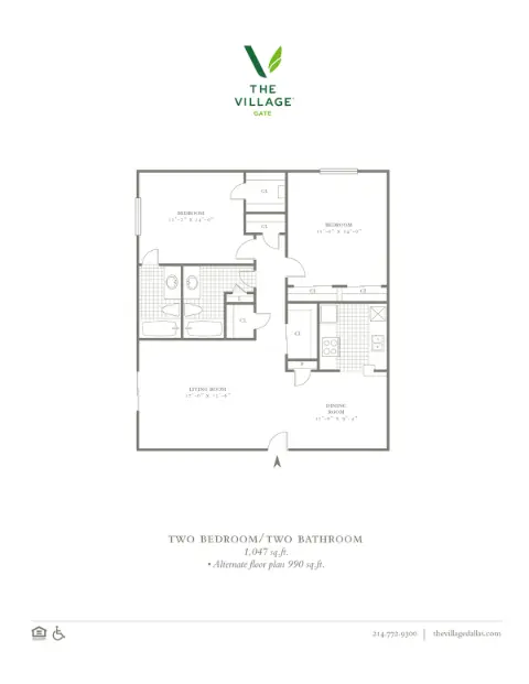 The Village Dallas floor plan 2