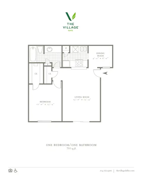 The Village Dallas floor plan 2