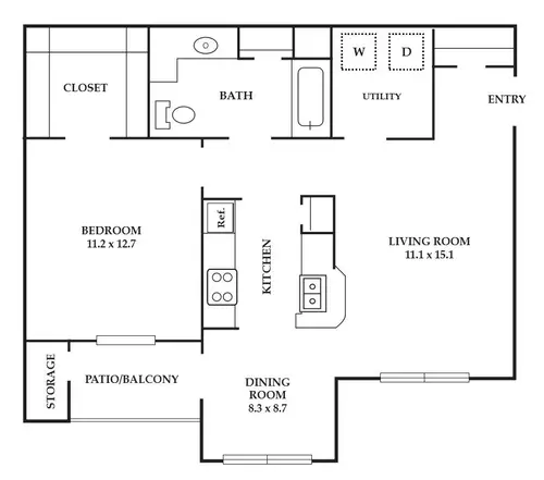 The Vinings Apartments FloorPlan 1