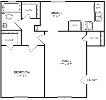 The Zeke Apartments FloorPlan 1