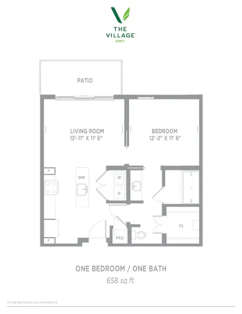 The village hill dallas floorplan 1