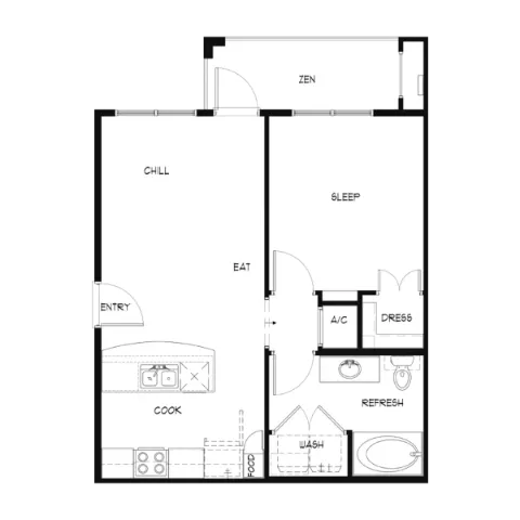 Thrive Almeda Genoa Houston Apartment Floor Plan 1