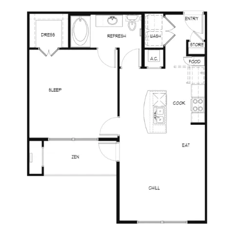 Thrive Almeda Genoa Houston Apartment Floor Plan 2