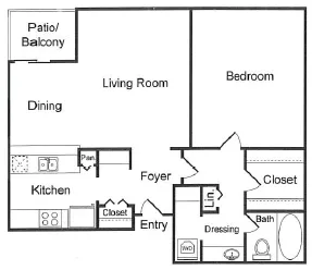 Tiburon Apartments Floorplan 1