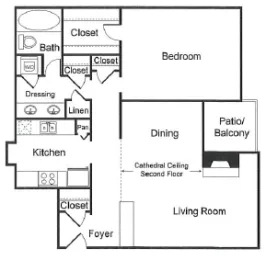 Tiburon Apartments Floorplan 3