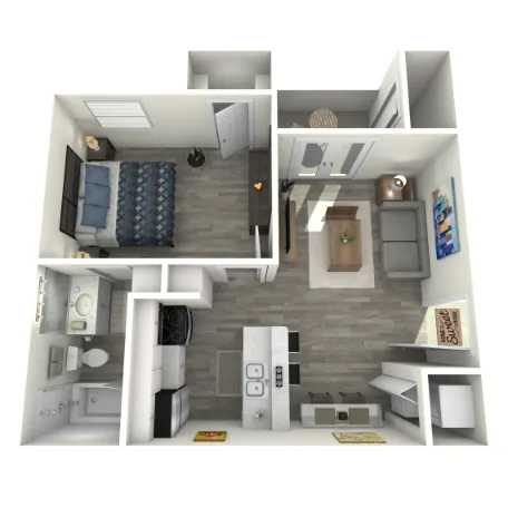 Tides at Lakewood Dallas Apartment Floor Plan 1