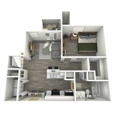 Tides at Lakewood Dallas Apartment Floor Plan 2