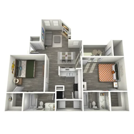 Tides at Lakewood Dallas Apartment Floor Plan 4