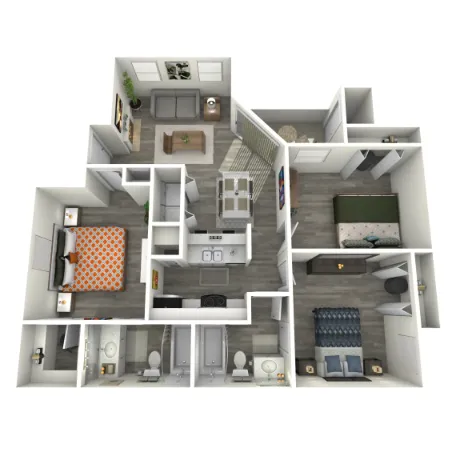 Tides at Lakewood Dallas Apartment Floor Plan 5