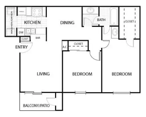 Tierra Del Sol Apartments Houston floor pan 1