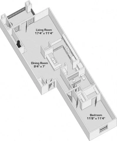 Tonti Lakeside Dallas Apartment Floor Plan 3