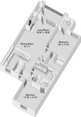 Tonti Lakeside Dallas Apartment Floor Plan 4