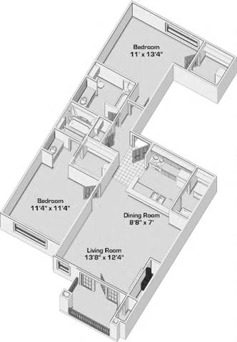 Tonti Lakeside Dallas Apartment Floor Plan 5