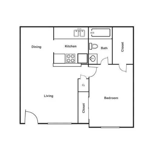 Town Park Apartments Houston Floor Plan 1