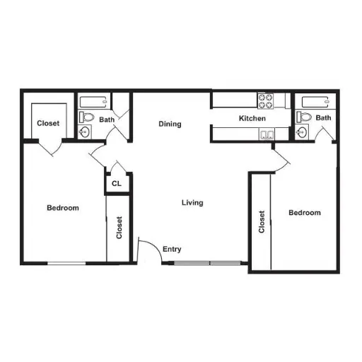 Town Park Apartments Houston Floor Plan 6