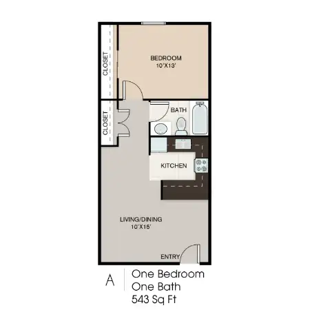 Town Square Apartments Floorplan 1