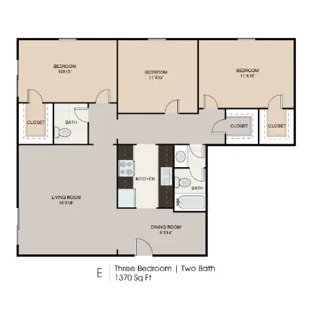 Town Square Apartments Floorplan 5