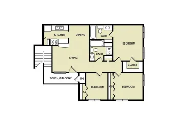 Tradewinds Apartments Houston Floor Plan 4