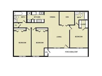 Tradewinds Apartments Houston Floor Plan 6