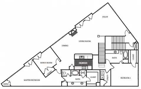 Trinity Loft Dallas floor plan 1