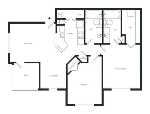 Trinity Oaks Apartment Homes Floorplan 1