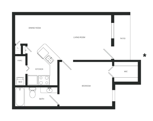 Trinity Oaks Apartment Homes Floorplan 2