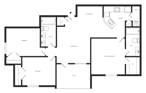 Trinity Oaks Apartment Homes Floorplan 3