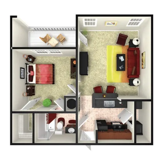 Trivium at Edgewater Houston Apartment Floor Plan 2