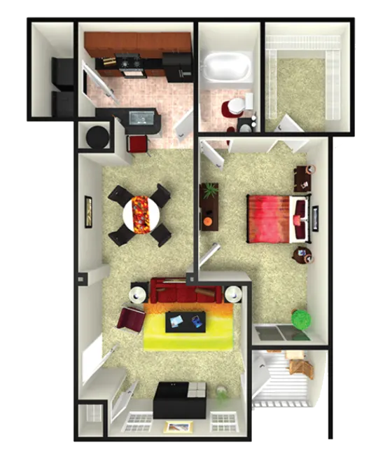 Trivium at Edgewater Houston Apartment Floor Plan 4