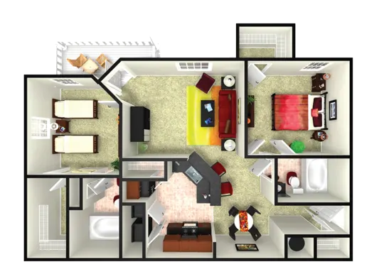 Trivium at Edgewater Houston Apartment Floor Plan 6