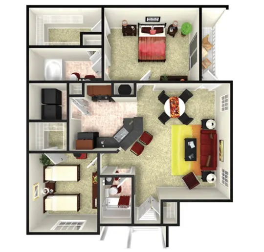 Trivium at Edgewater Houston Apartment Floor Plan 7