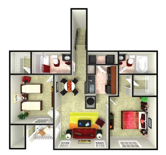 Trivium at Edgewater Houston Apartment Floor Plan 9