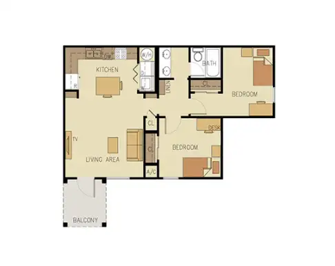 University Apartments Floorplan 3