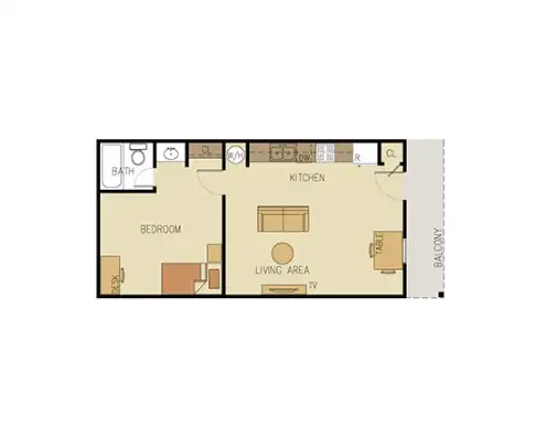 University Apartments Floorplan 6