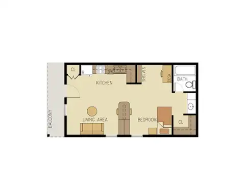 University Apartments Floorplan 7