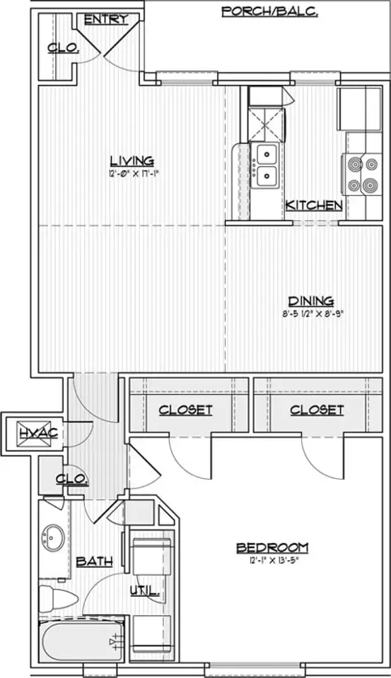 Villa Del Prado Apartments Houston Floor Plan 3