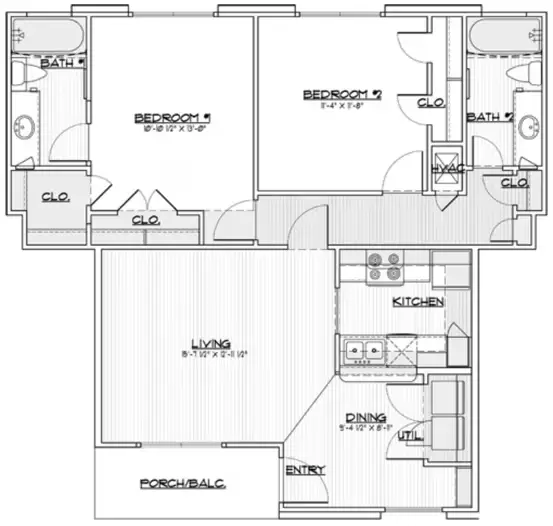 Villa Del Prado Apartments Houston Floor Plan 4