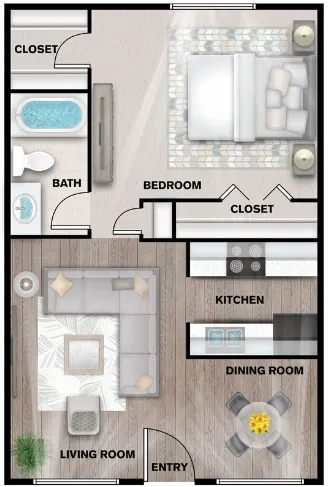 Villas Del Tesoro Dallas Apartment Floor Plan 2