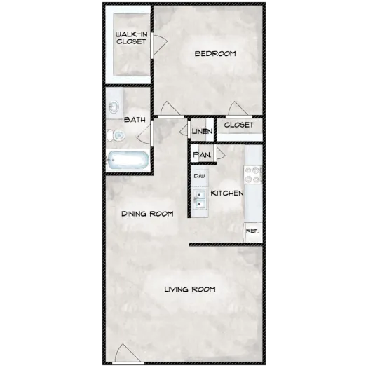 Villas at Park Place Apartments Houston Floor Plan 1