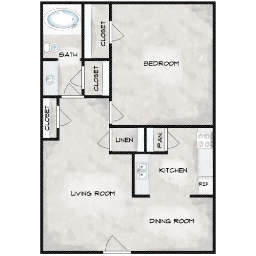 Villas at Park Place Apartments Houston Floor Plan 2